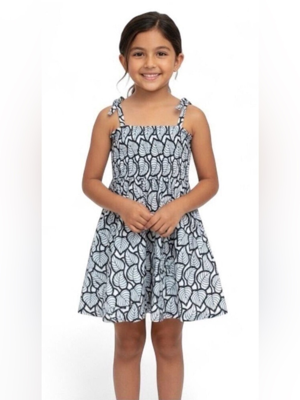 Janie & Jack Eyelet Leaf Embroidered Dress Size 5 Cotton Lined Back to School